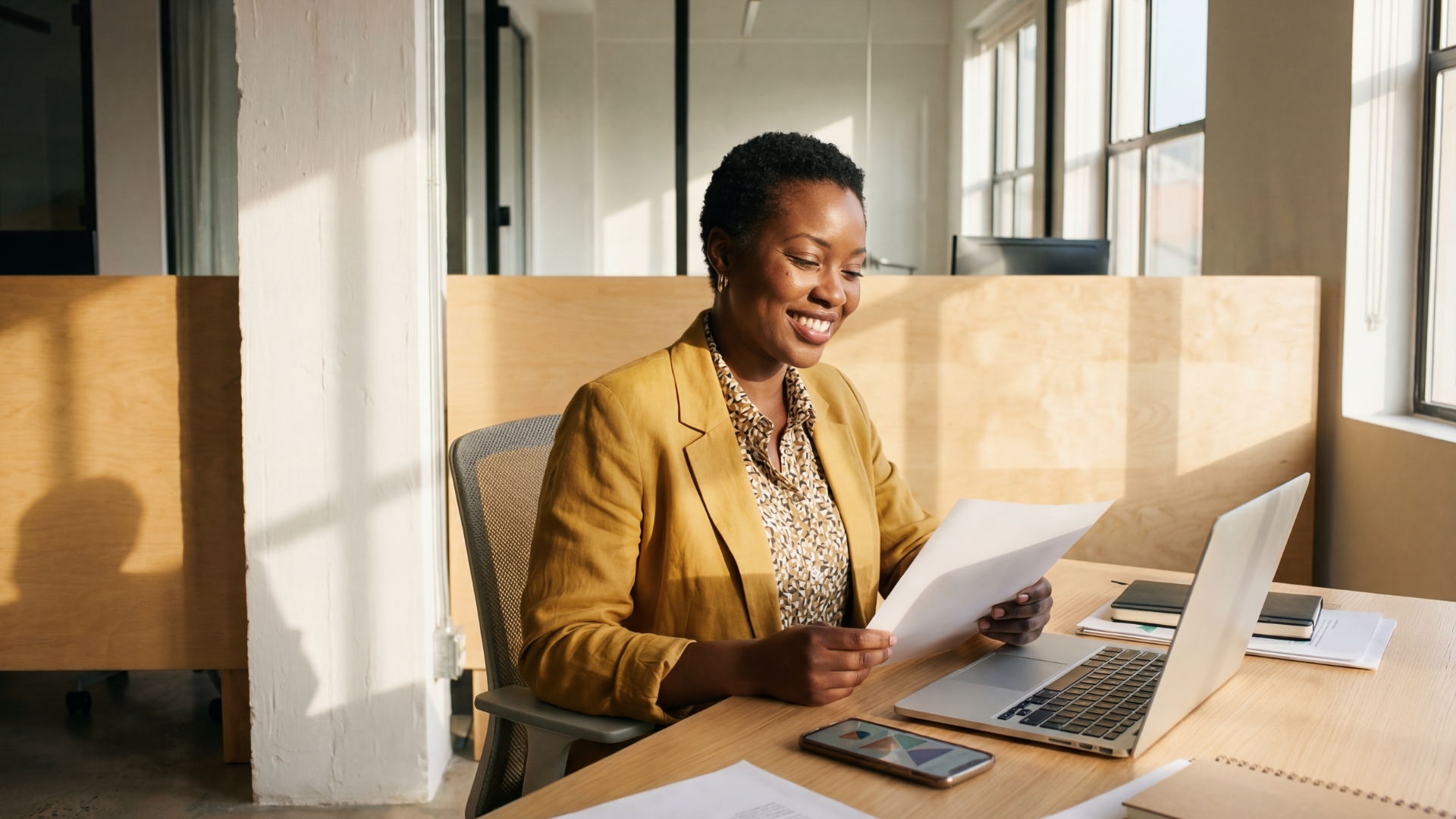 A small business owner reviews documents needed to apply for a DUNS number.